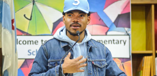 (Photo by Timothy Hiatt/Getty Images) Chance The Rapper Holds A Press Conference In Support Of Chicago Schools