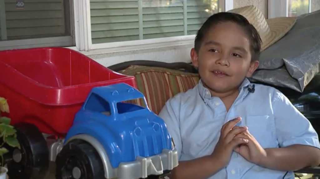 Photo Credit: Fox 40/Screen shot of 5-year-old Joshua Serna