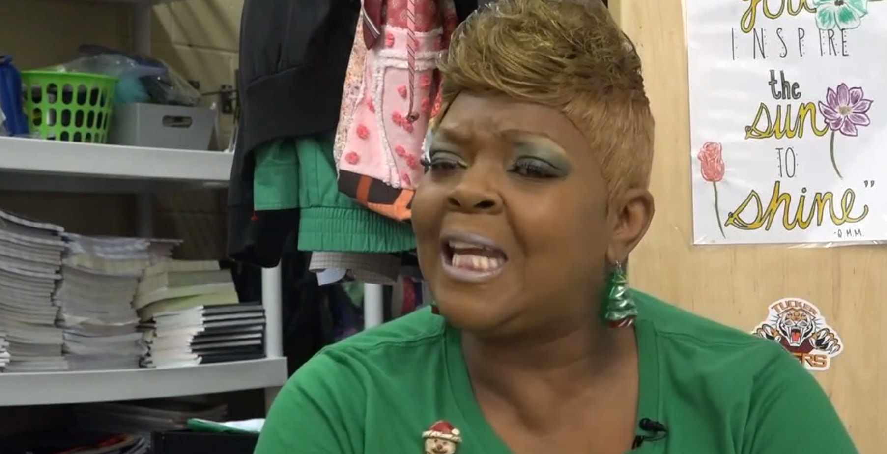 Incredible High School Janitor Stocks Her Closet With Food and Clothing to Help Needy Students