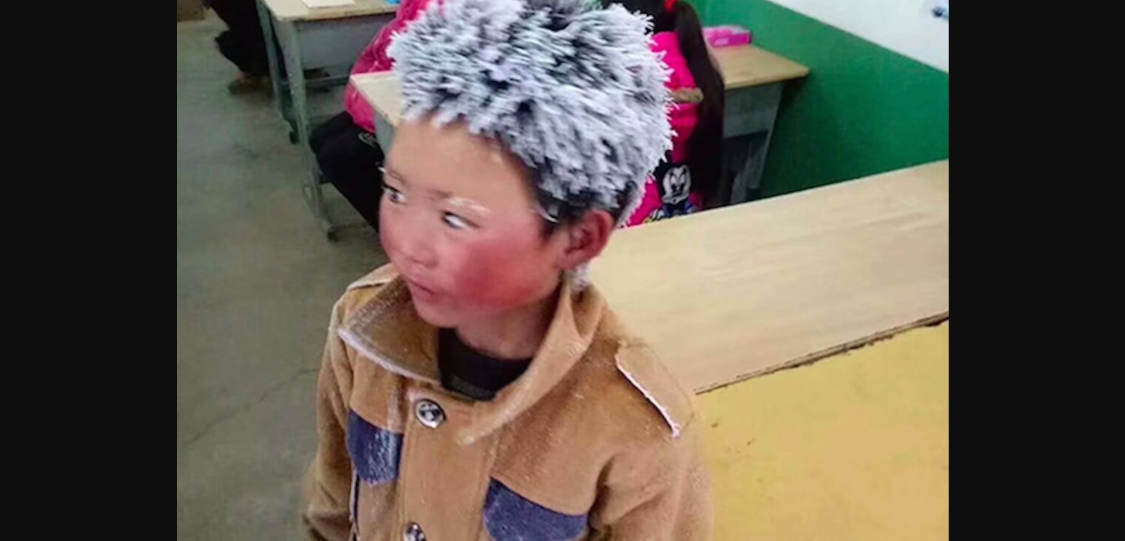 Story of “Ice Boy” With Frozen Hair Goes Viral, Sparks Debate Over