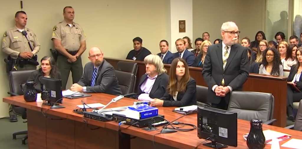 David and Louise Turpin at their court hearing. Credit: Screenshot