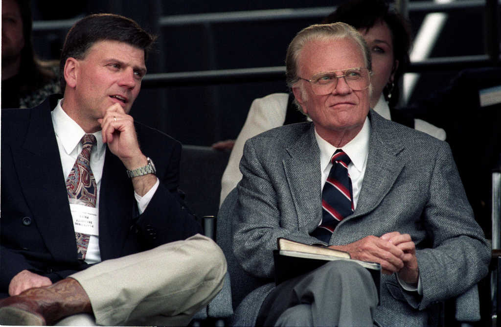 Franklin and Billy Graham. Credit: Flickr.