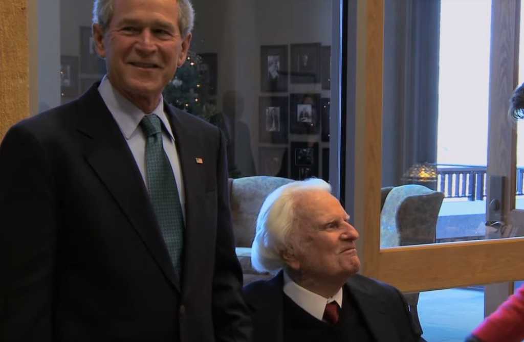 George Bush and Billy Graham. (Image source: YouTube/ Billy Graham Evangelistic Association)