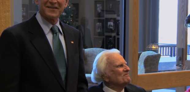 George Bush and Billy Graham. (Image source: YouTube/ Billy Graham Evangelistic Association)