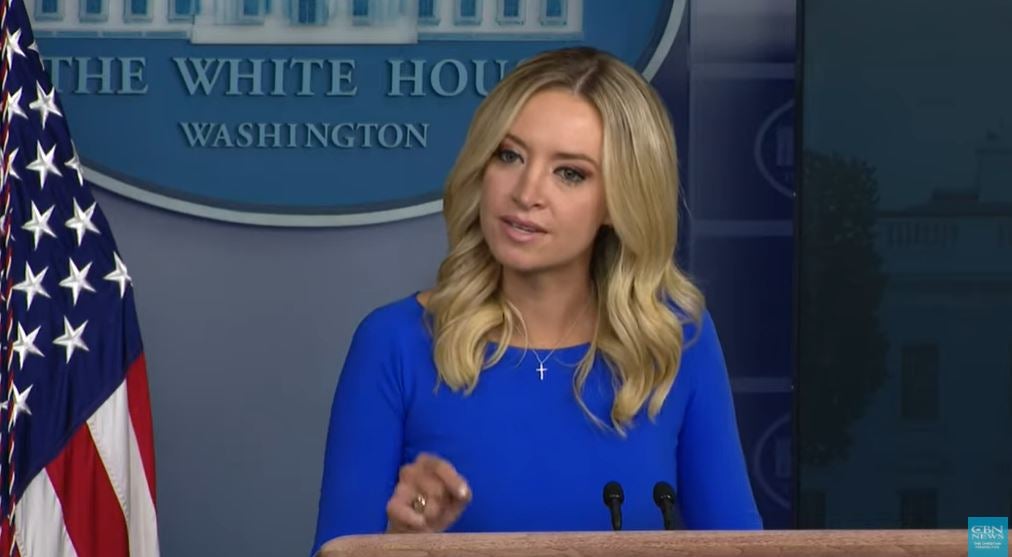 Kayleigh McEnany Opens Press Conference With Video Loop Of 