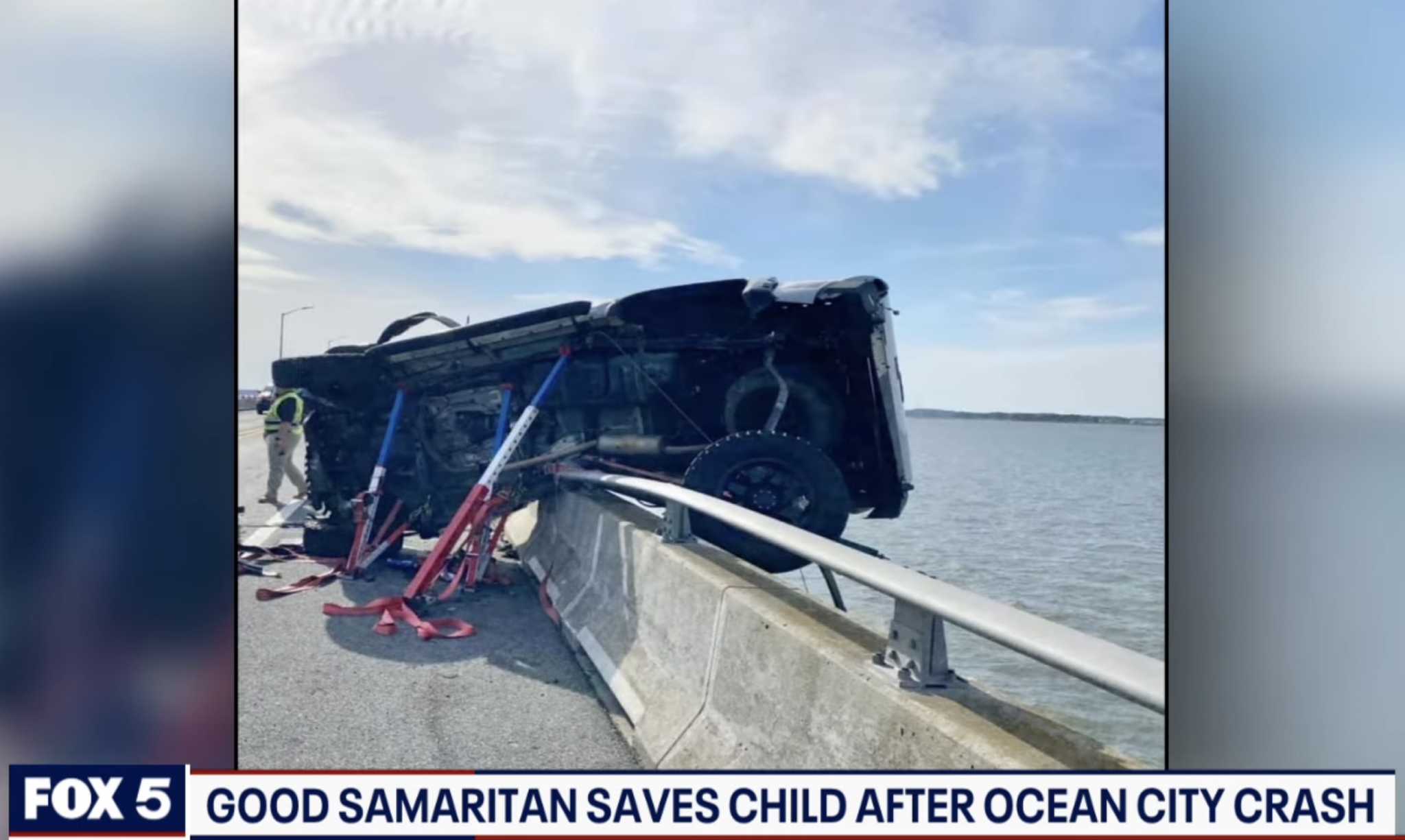 Heroic Good Samaritan Dives Off Bridge to Save Baby Thrown into Water