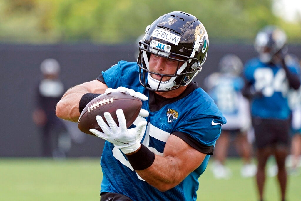 Tim Tebow ‘Has Improved’ Since Making Tight End Debut with Jaguars–Now we heard this also when he tried out for the Mets Major League Baseball but according to most sports experts it is going to be a miracle of God if Tim Tebow makes the roster or a miracle of Urban Meyer because they believe it is extremely hard for a man who never played tight end to become a tight end at this stage. So to all brother Tim Tebow fans do not get disappointed if he does not make it, pray for him, he is a good kid and we love him and we hope that he made things right with Dr. Robert Jeffress and the First Baptist Church in Dallas when he refused to speak at their opening because he was afraid of offending homosexuals