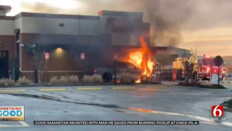 Former Police Officer Sees Smoke Coming From Truck in Chick-fil-A Drive-Thru and Rescues Elderly Driver Seconds Before Vehicle Is ‘Engulfed in Flames’